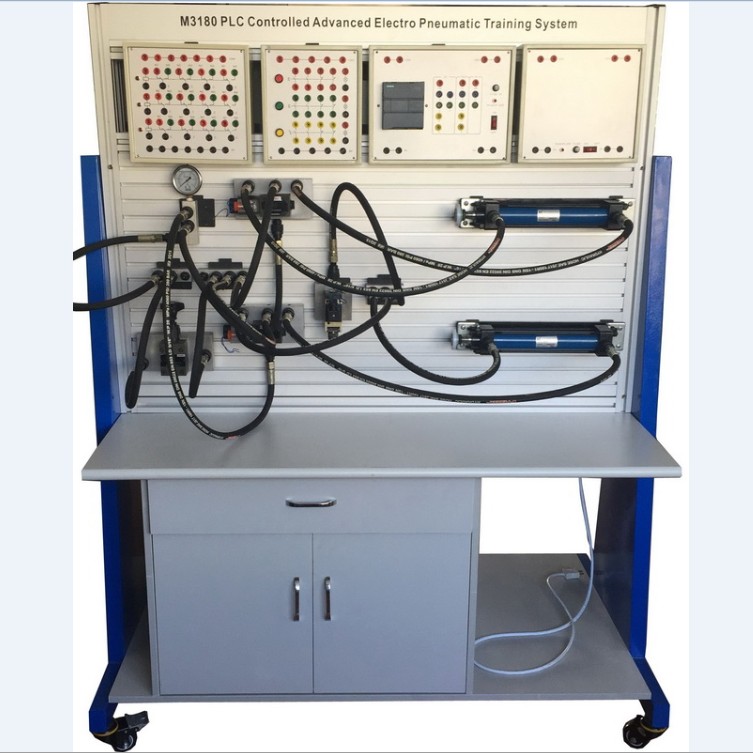 BR-507 PLC Controlled Advanced Hydraulic & Pneumatic Training Teaching Equipment (two sides)
